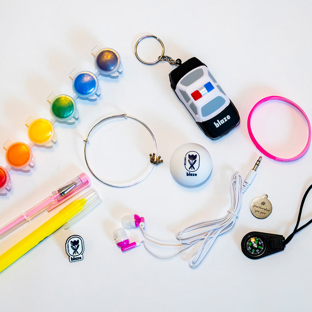 BLAZE Belong Kit with pieces spread out up close