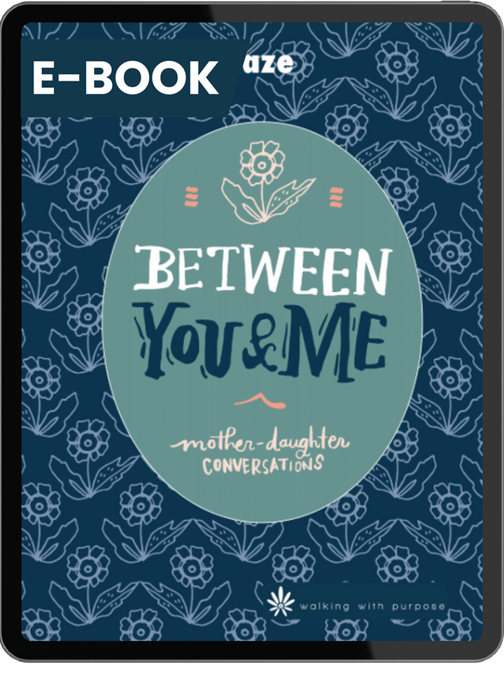 Between You and Me front cover of e-book on device