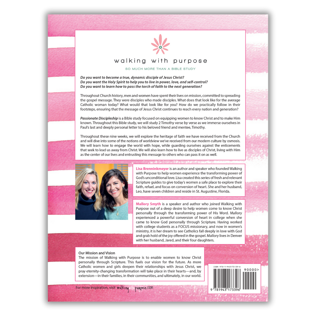 Passionate Discipleship Bible Study back cover