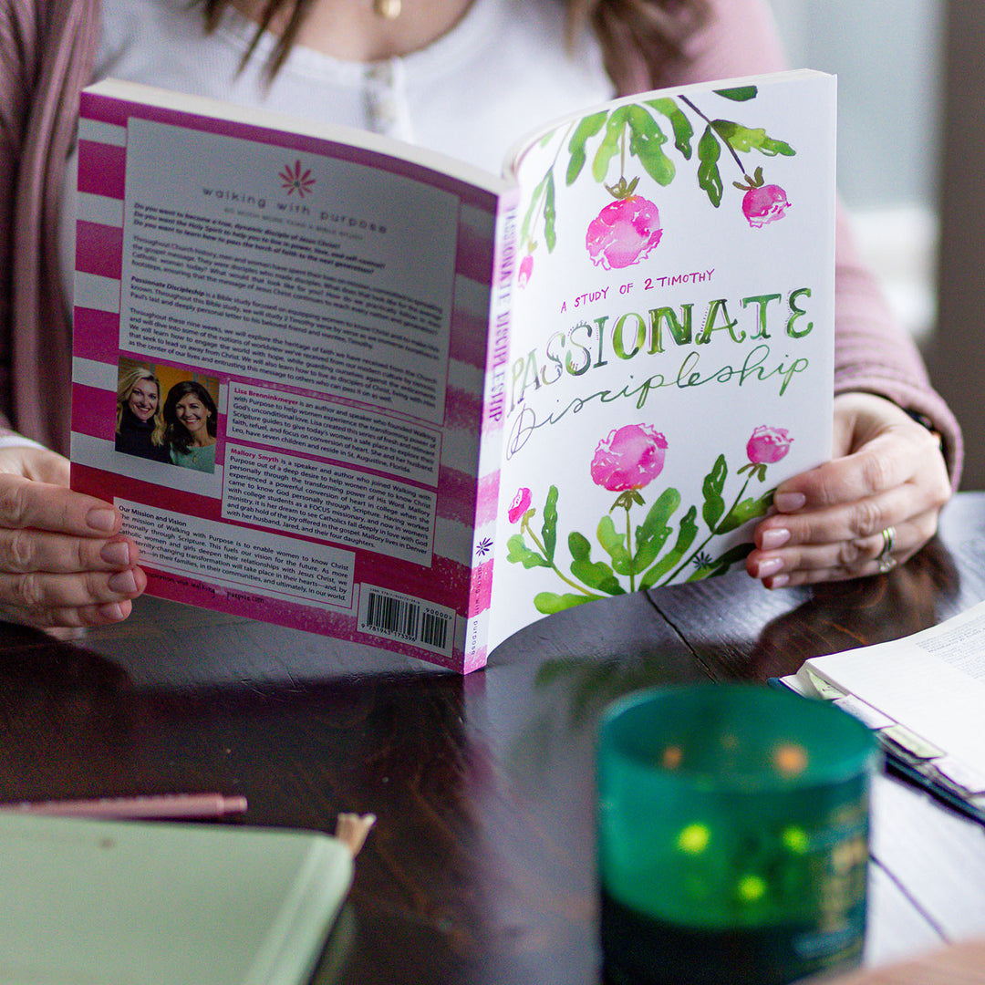 Passionate Discipleship Bible Study held by a woman