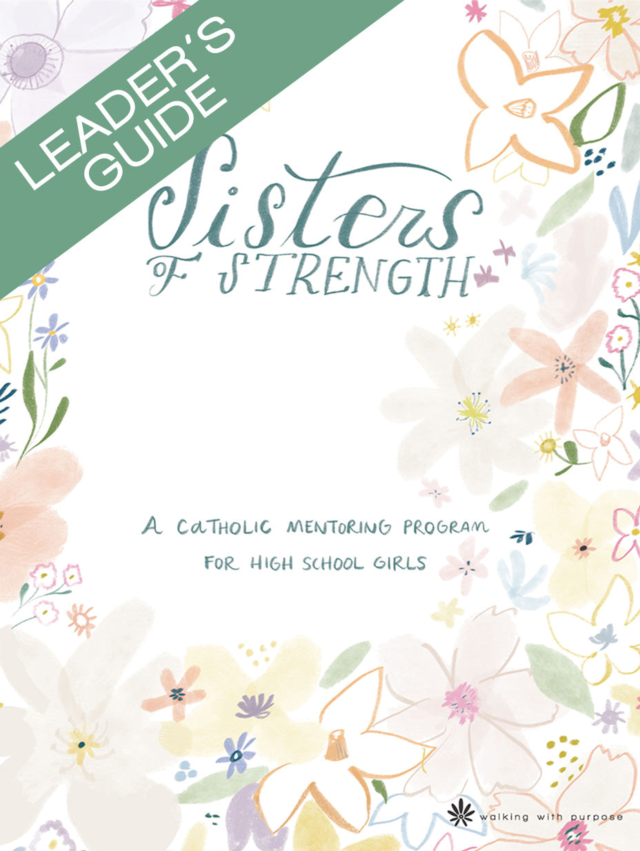Sisters of Strength mentoring program for high school girls cover with Leader's Guide banner