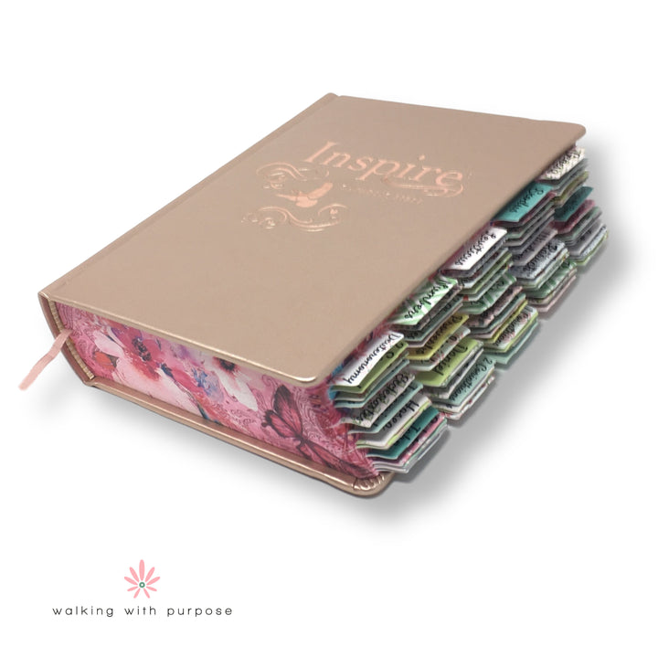 WWP Themed Catholic Bible Tabs placed on Bible pages