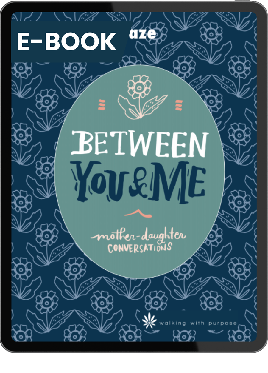 Between You and Me front cover of e-book on device