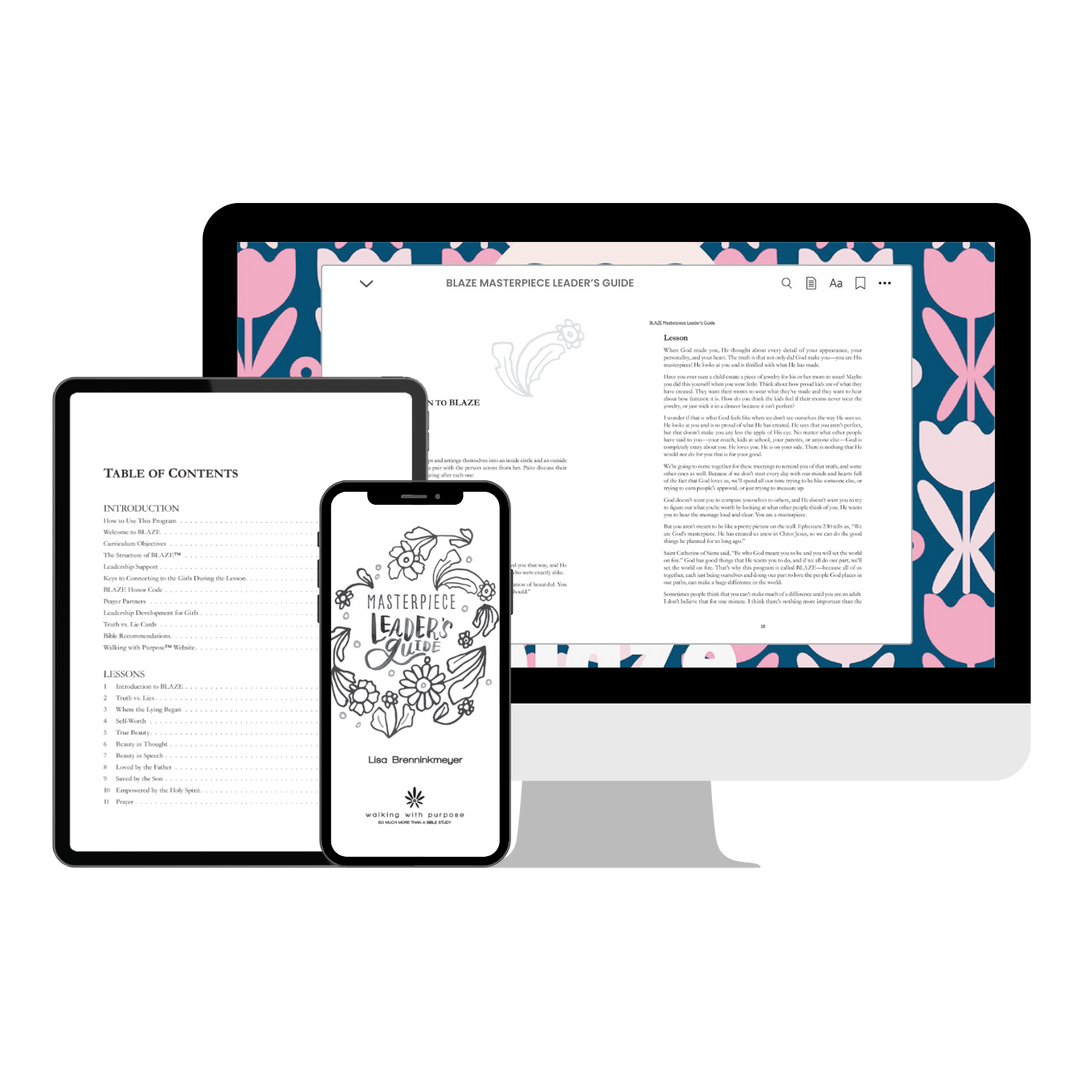BLAZE Masterpiece Leader's Guide e-book on multiple devices