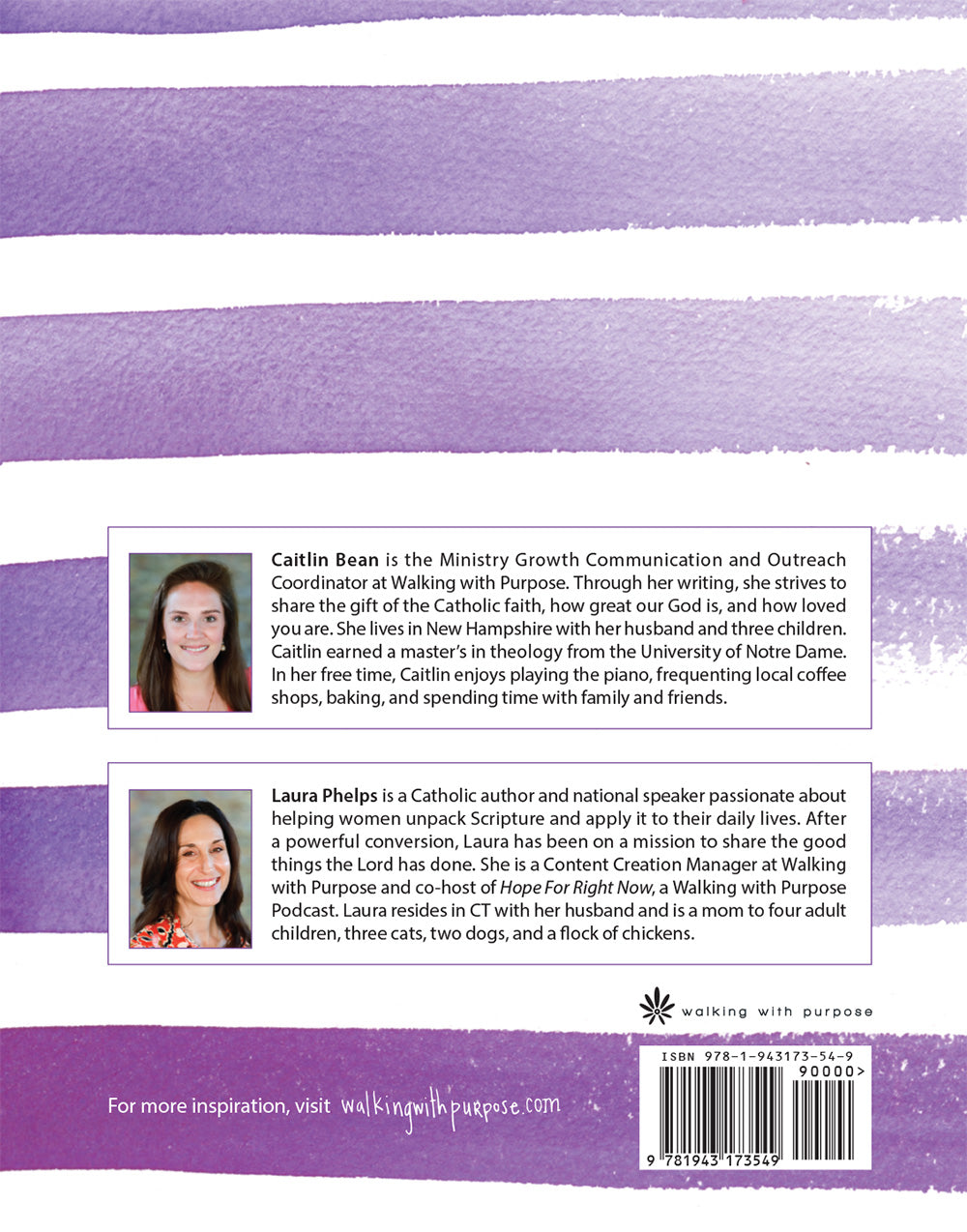 Back cover of "Desert Bloom: A Lenten Journey" with Cailin Bean and Laura Phelps author profiles.