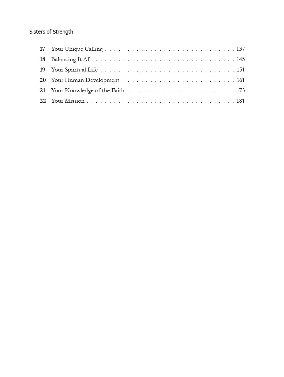 Sisters of Strength: Exploring Identity, Friendship and Purpose Table of Contents page 2