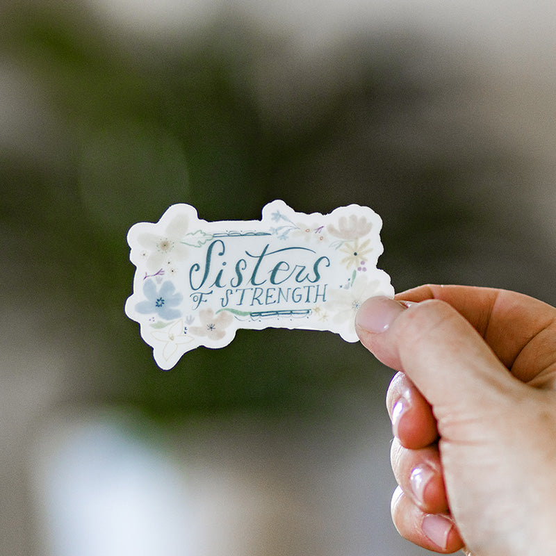 Sisters of Strength logo die cut sticker