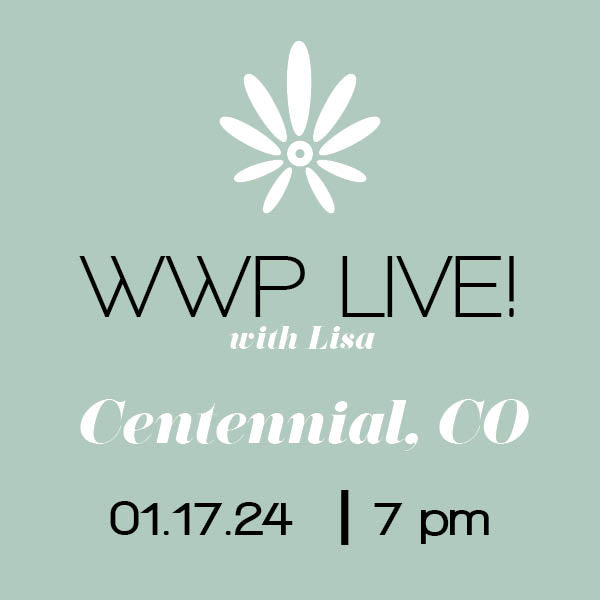 green background with WWP LIVE! with Lisa in Colorado