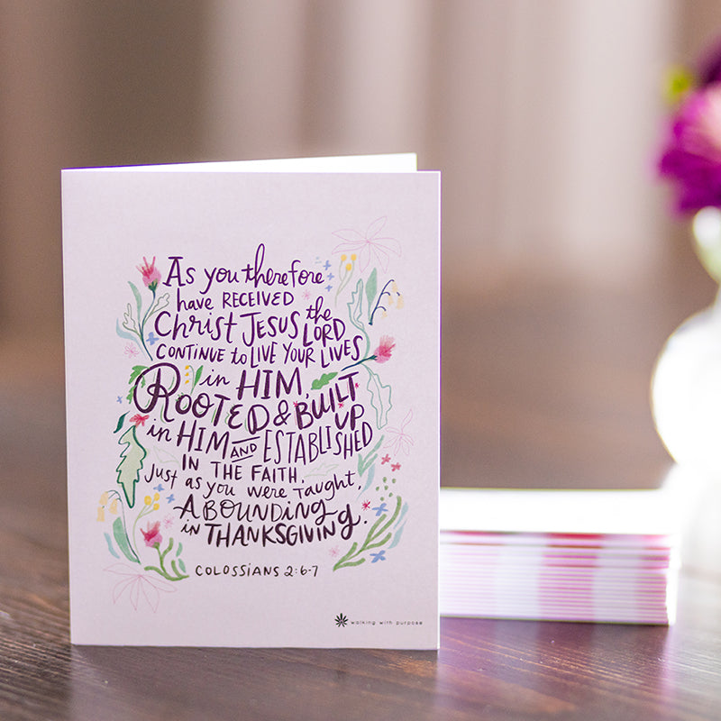 Colossians Scripture Note Card