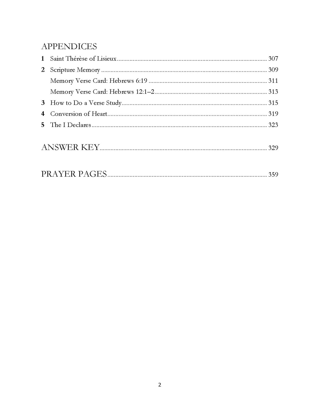 Grounded in Hope table of contents page 2
