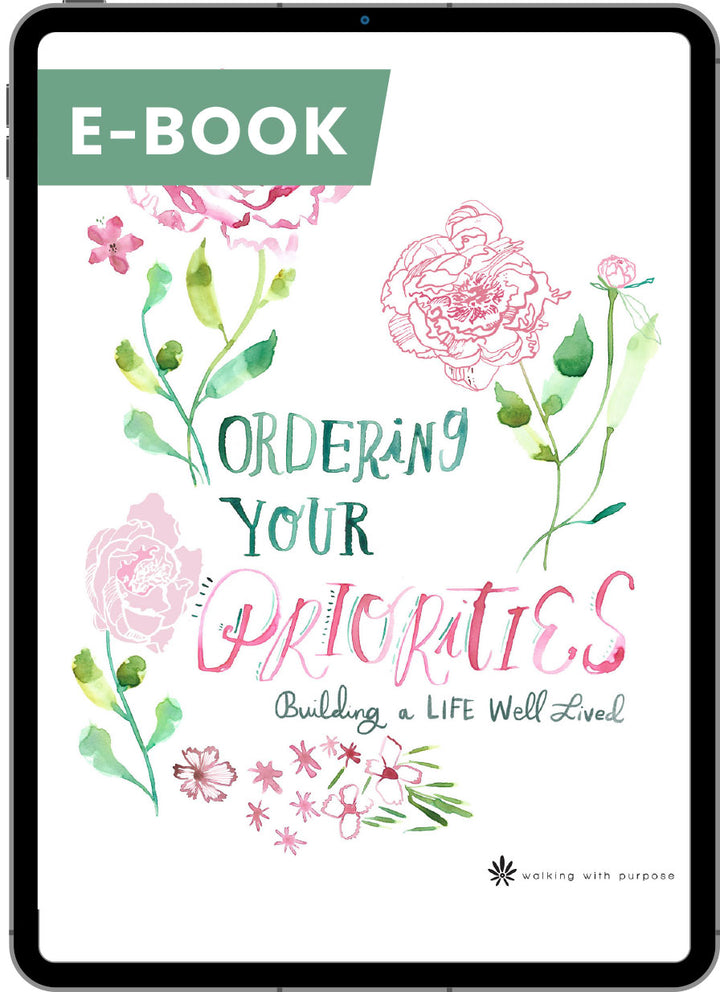 Ordering Your Priorities Bible Study e-Book cover  Edit alt text