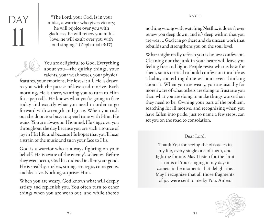 inside pages of Rest devotional